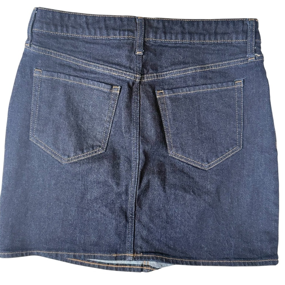 Old Navy Dark Blue A-Line Denim Skirt Size 8 - Picture 5 of 7